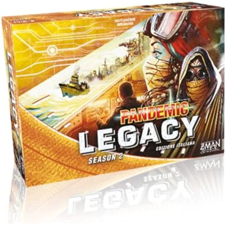 Asmodee Pandemic Legacy Staffel 2 (Gelbe Box) — Italienische Ausgabe, Brettspiel mit Spieleranzahl 2-4, ab 14 Jahren, Durchschnittliche Brenndauer 60 Minuten, Geeignet als Geschenk – Bild 1