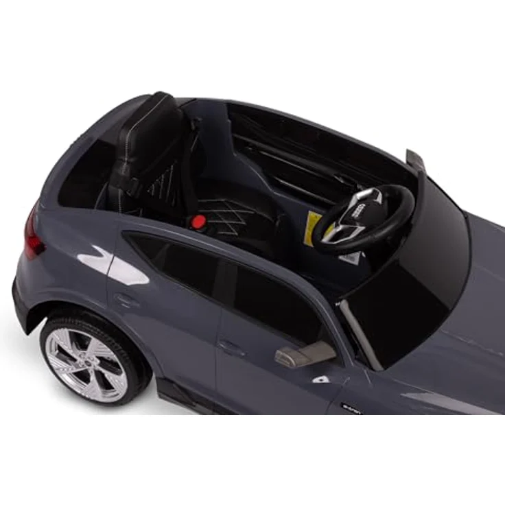 CARETERO Kinder Elektroauto E-Tron Sportback, lizenziertes Aufsitzfahrzeug mit Fernbedienung, Grau, 7Ah Akku, LED-Lichtleiste, geeignet für Kinder ab 3 Jahren – Bild 7