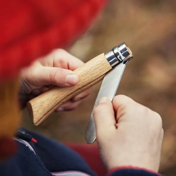 Opinel No 07, Kindermesser, rostfrei, Buchenholz, verschiedene Farben – Bild 10