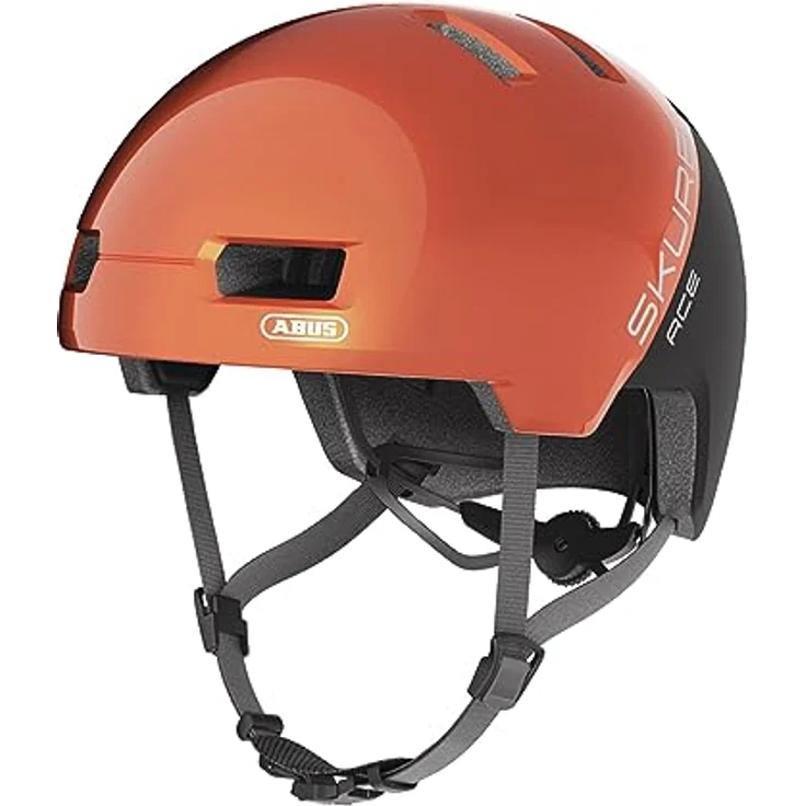 ABUS Stadthelm Skurb ACE - Fahrradhelm für Alltag, Skaten, BMX - Orange (Goldfish orange), Größe M – Bild 5