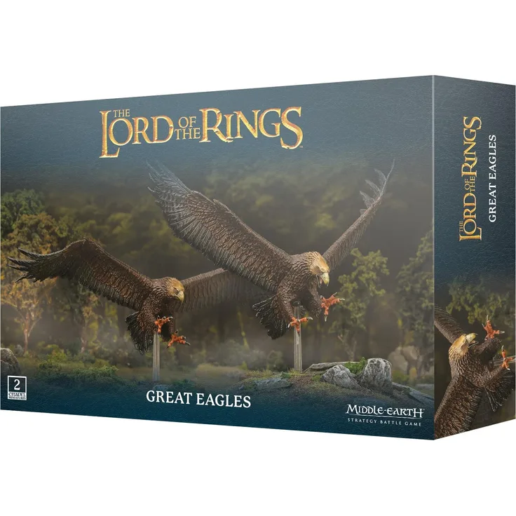 Games Workshop The Lord of the Rings - Middle-Earth Strategy Battle Game: The War of the Rohirrim - Set mit 2 Figuren der Grossen Adler, unmontiert und unbemalt