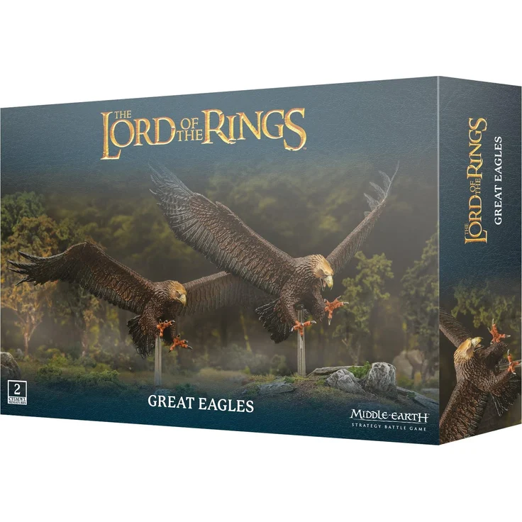 Games Workshop The Lord of the Rings - Middle-Earth Strategy Battle Game: The War of the Rohirrim - Set mit 2 Figuren der Grossen Adler, unmontiert und unbemalt