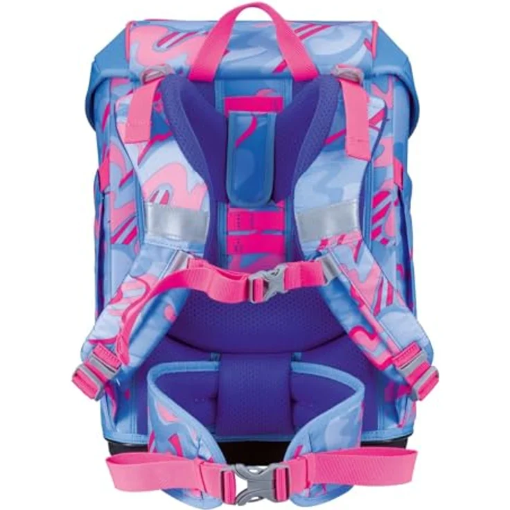 DerDieDas Schulranzen ErgoFlex Tiny Superflash Set 6-teilig, ergonomisches Design, hellblau, Magic Unicorn mit hoher Sichtbarkeit und durchdachtem Stauraum – Bild 3