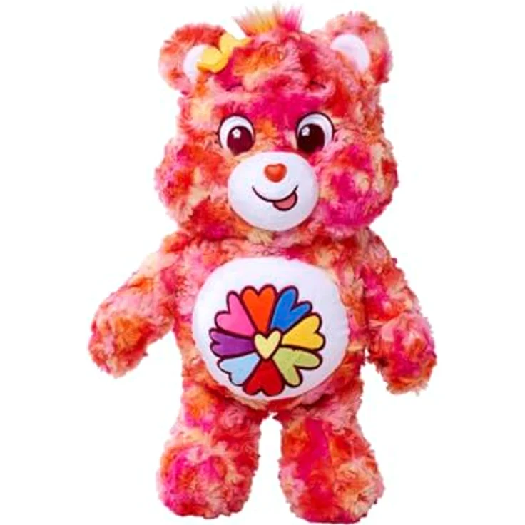 Simba Glücksbärchi Flower Power Bärchi, 35cm Plüschfigur mit Blütenmuster und Geschenkbox – Bild 2