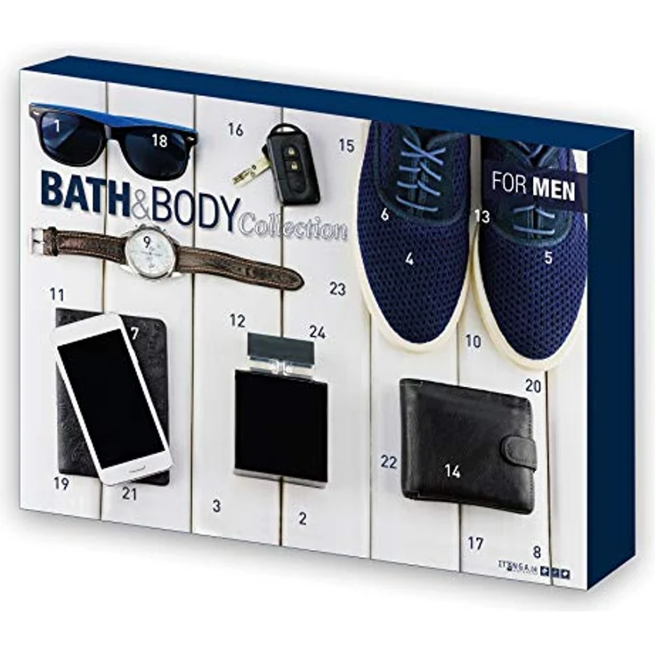 itenga Adventskalender für Männer und Jungen gefüllt Bath & Body for Men - Pflegeprodukte mit verführerischen Düften - Preisvergleich