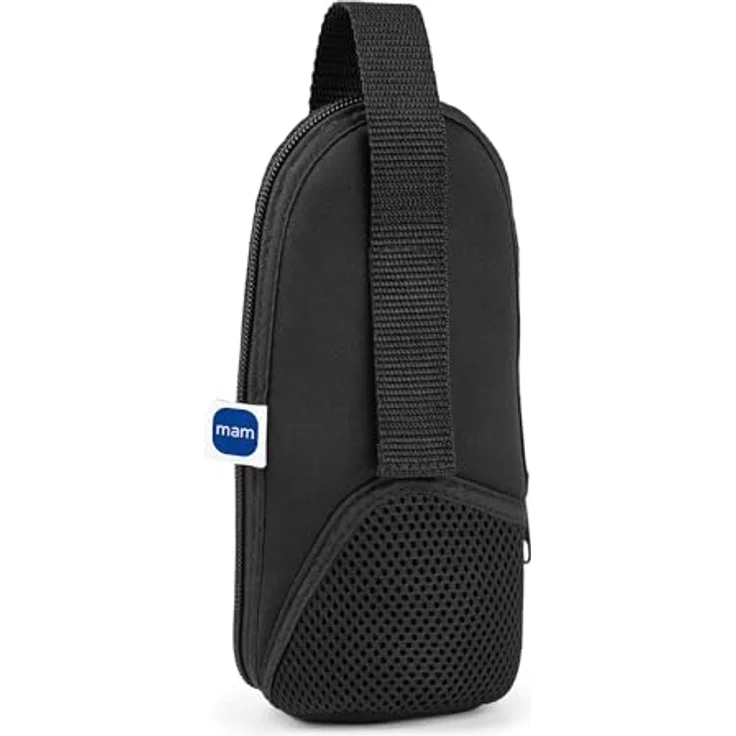 MAM Thermal Bag, Isoliertasche für Babyflaschen mit Neopren und Isolierschicht, hält Flüssigkeiten warm und kalt, schwarz – Bild 1