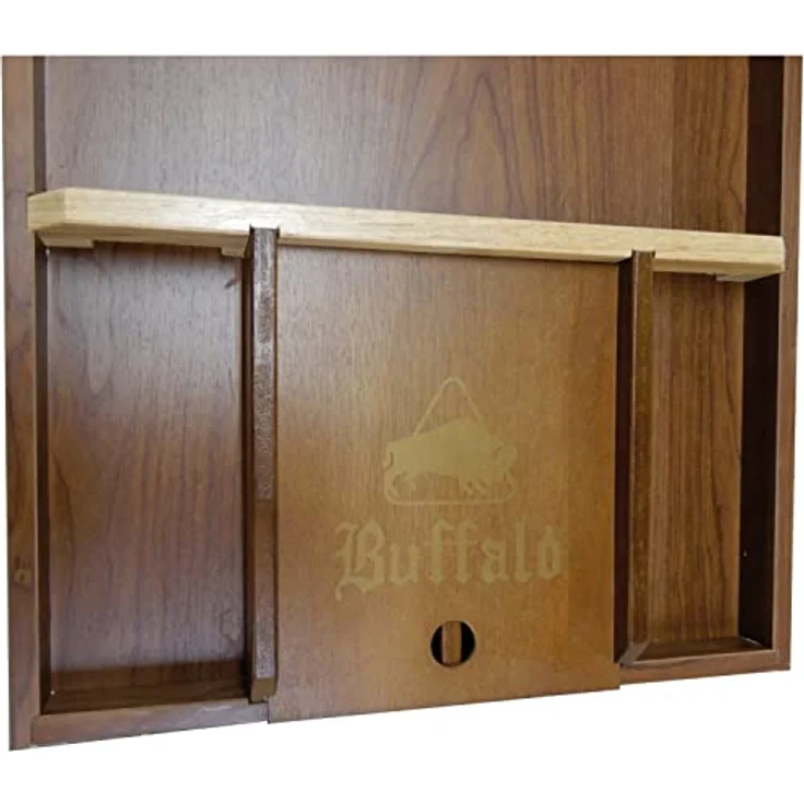 Buffalo Shuffleboard Explorer 145 cm, kompaktes Buchenholz Shuffleboard mit glatter Spielfläche, braun – Bild 1