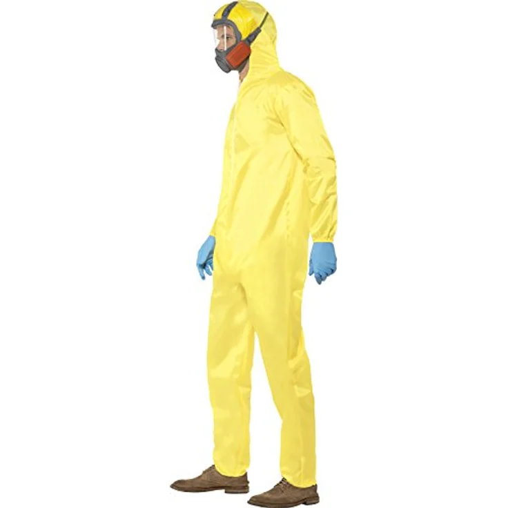 Smiffys Bad Kostüm (XL), Breaking Bad Overall mit Maske, Spitzbart und Handschuhen – Bild 2