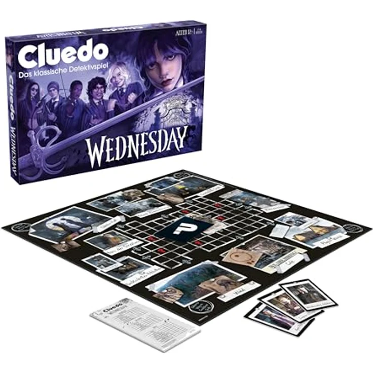 Winning Moves Cluedo Wednesday Edition, Detektiv Krimi Brettspiel für 2-6 Spieler ab 12 Jahren, mit 6 Charakterfiguren aus der Serie – Bild 3