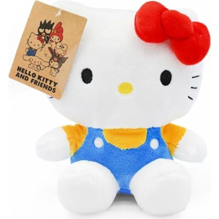 Joy Toy Hello Kitty Classic Plüsch 14 cm, weicher Plüsch in Kartontäschchen, weiß, blau, rot – Bild 2
