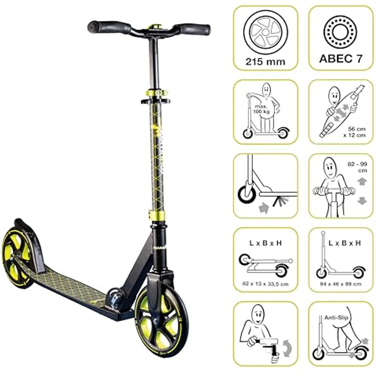 Authentic Sports Alu Scooter Pro 215mm new lime muuwmi 0 0 STK, Scooter mit speziellem Design von Authentic Media – Bild 7