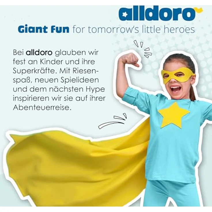 Alldoro XXL Dartscheibe, 142 cm Durchmesser, faltbare Pop-Up Dartscheibe mit 12 Klettbällen und Tragetasche – Bild 8