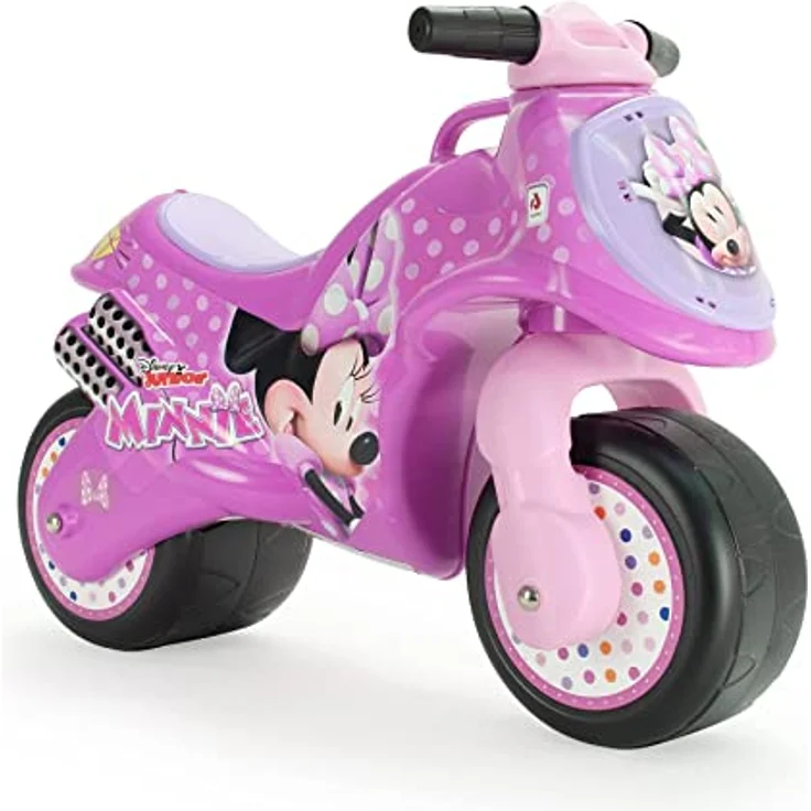 INJUSA - Moto Laufrad Neox Minnie Mouse, Ride on für Kinder von 18 bis 36 Monaten, breite Kunststoffräder, Tragegriff, dauerhafte wasserfeste Dekoration, Rosa – Bild 1