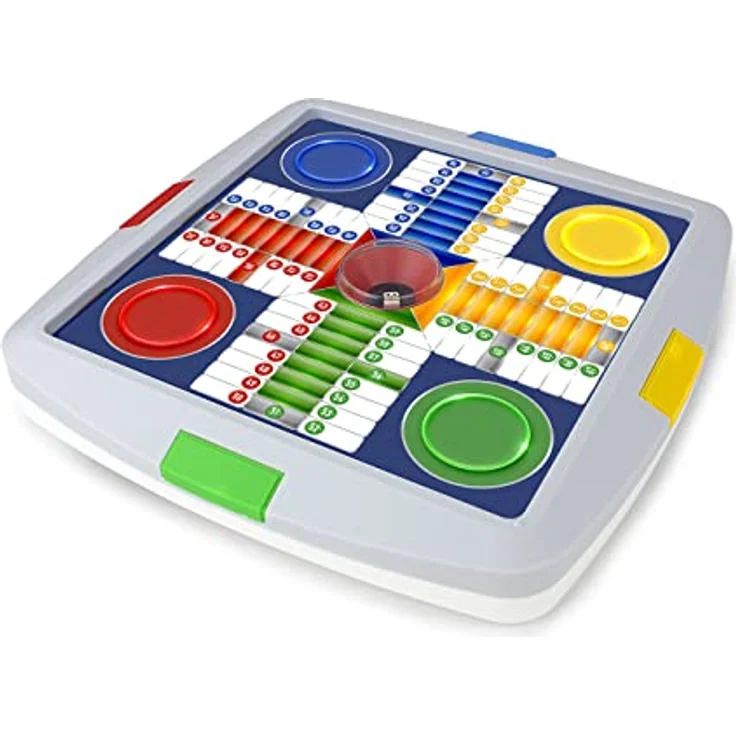 Chicos - Parchis und Oca Spiele Automatisches | 2-in-1-Brettspiele mit automatischem Würfelkasten und sicherem Deckel | ideal für Familien, Reiseformat, ab 3 Jahren (64001) – Bild 5