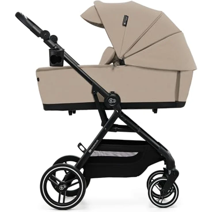 Kinderkraft YOXI 2-in-1 Kinderwagen, buggy von Geburt bis 22 kg, Beige, Einfach Zusammenklappe, großes Verdeck, Undurchdringlichen Rädern, Wasserdichten Verdeck, UPF50+, Korb bis zu 5 kg – Bild 5