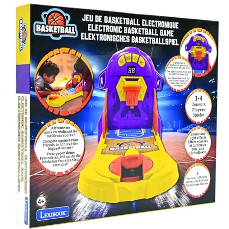 Lexibook JG910, Elektronisches Tisch-Basketballspiel mit Lichtern und Geräuschen, 3 Schwierigkeitsgrade, Einzel- und Mehrspielermodus, für Kinder ab 5 Jahren – Bild 7