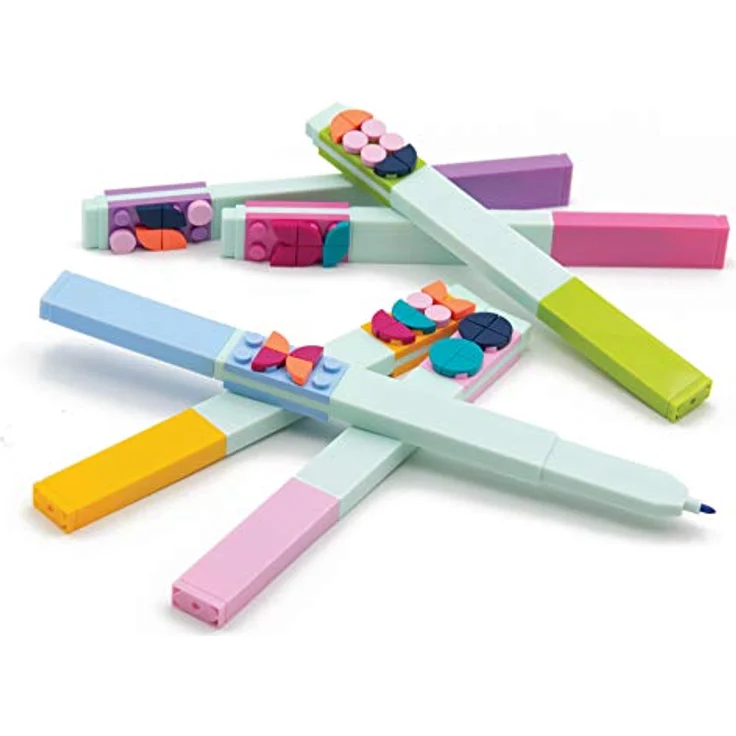 Lego DOTS 6er-Pack Marker mit schnell trocknender Tinte - Innovative Malwerkzeuge für angehende Lego Künstler - Preisvergleich – Bild 5