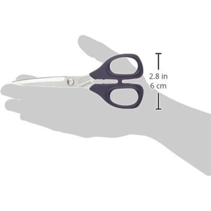 Prym Schere Professional Näh-/Haushaltsschere, Edelstahl, 6 1/2'' (16,5 cm), Blau, ergonomischer Soft-Griff, geeignet für Rechts- und Linkshänder – Bild 3