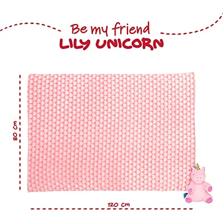 Perletti Pluszowy jednoroec Lily 22cm, Premium Mikka Maskotka zum Kuscheln, pink – Bild 4