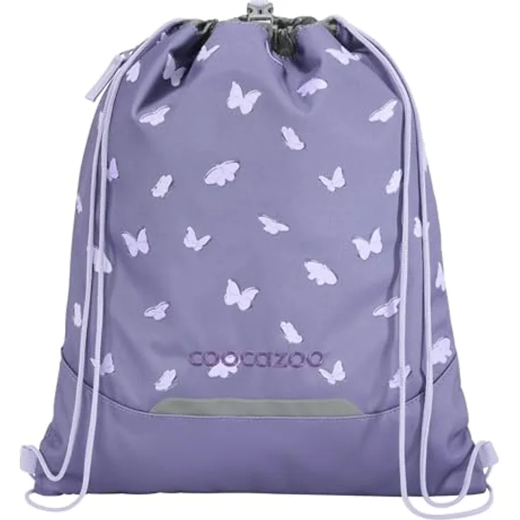 coocazoo Sportbeutel Reflective Wings, 10 l Turnbeutel mit reflektierenden Schmetterlingen