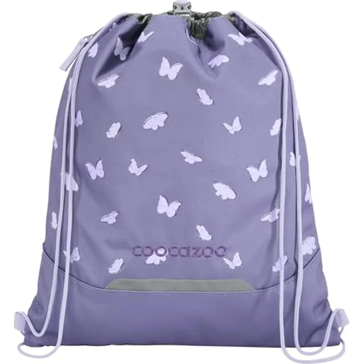 coocazoo Sportbeutel Reflective Wings, 10 l Turnbeutel mit reflektierenden Schmetterlingen – Bild 1