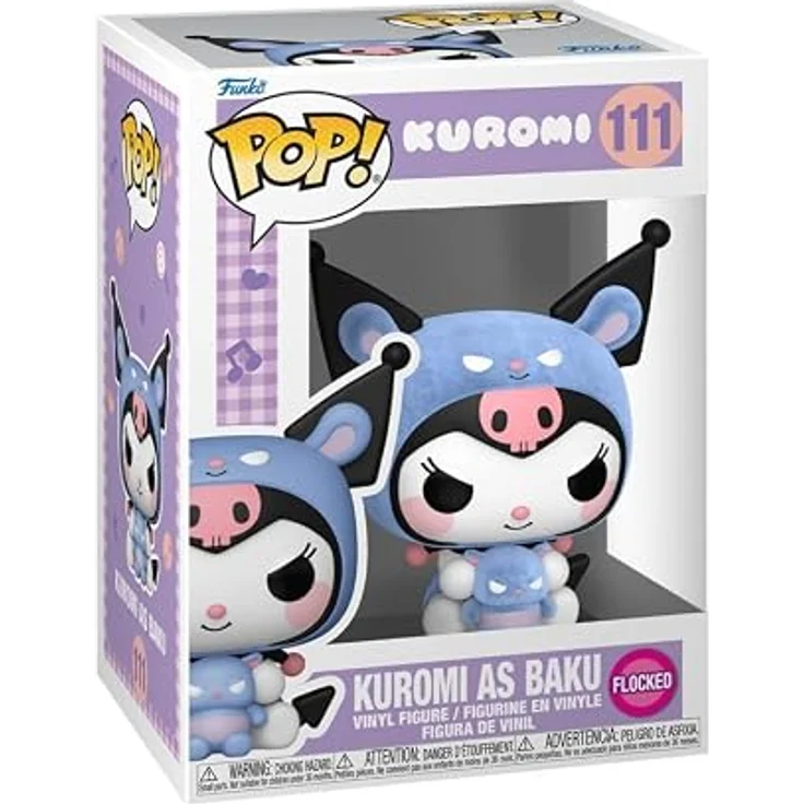 Funko Pop! Animation: Kuromi als Baku Flockiert #111, limitierte Sanrio Vinyl Figur in Geschenkverpackung, ca. 115 x 90 x 160 mm – Bild 3