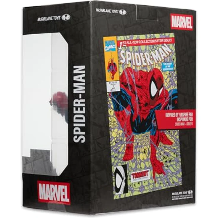 McFarlane Marvel Collection PVC Statue 1/6 Spider-Man #1, 28 cm mit Diorama-Base und Comic (englisch) – Bild 9