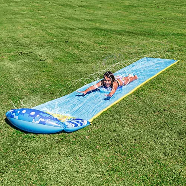 JOYIN Wasserrutsche 230in x 35,5in mit Bodyboard, eingebautem Sprinkler für Garten und Außen-Wasserspaß, hochwertiges Material – Bild 1