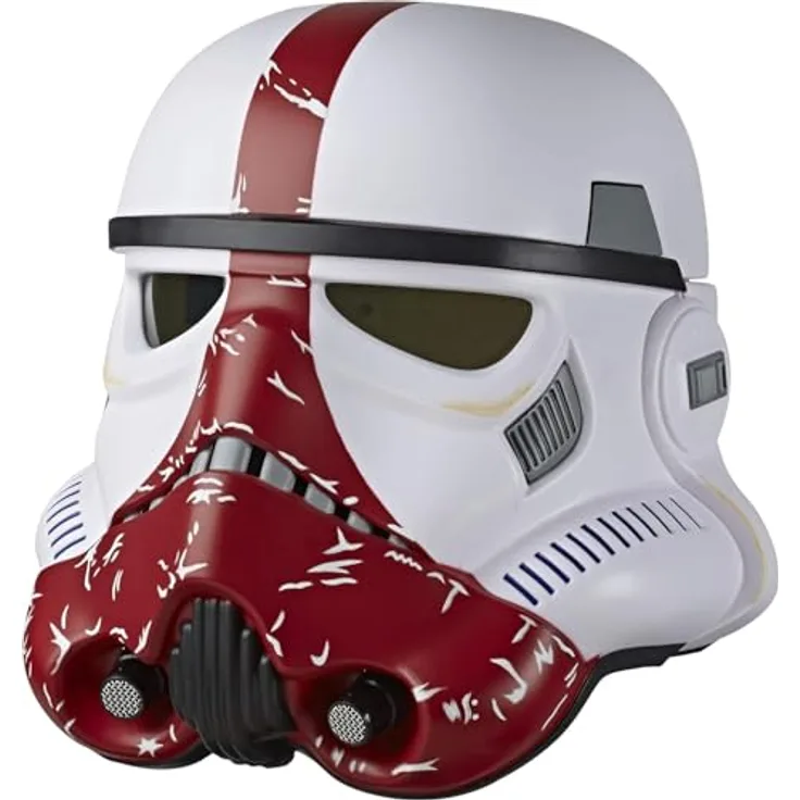 Star Wars Feuerlöschhelm Trooper (Hasbro E86715L0), Bunt - Premium elektronischer Helm mit elektronischer Sprachverzerrung, inspiriert von The Mandalorian auf Disney Plus