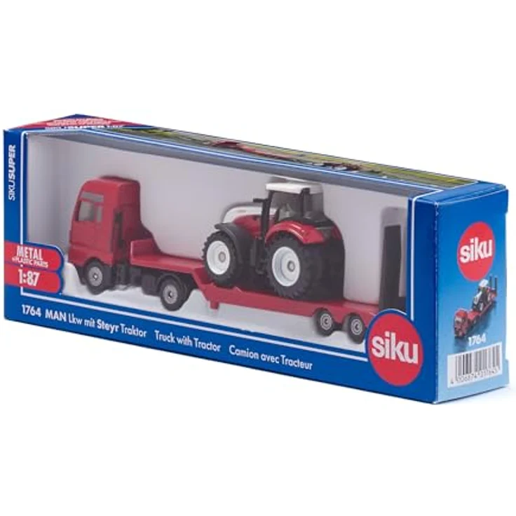 Siku Spielzeug-LKW MAN LKW mit Steyr Traktor, detailgetreues Modell für realistische Spielszenarien – Bild 6