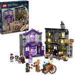 LEGO Harry Potter Ollivanders & Madam Malkins Anzüge, Läden aus der Winkelgasse, Spielset für Kinder, Zauberer-Spielzeug, Fantasy-Geschenke für Mädchen, Jungen und Fans ab 8 Jahren 76439, mit 6 Minifiguren, detailreiche Modelle, für magische Abenteuer