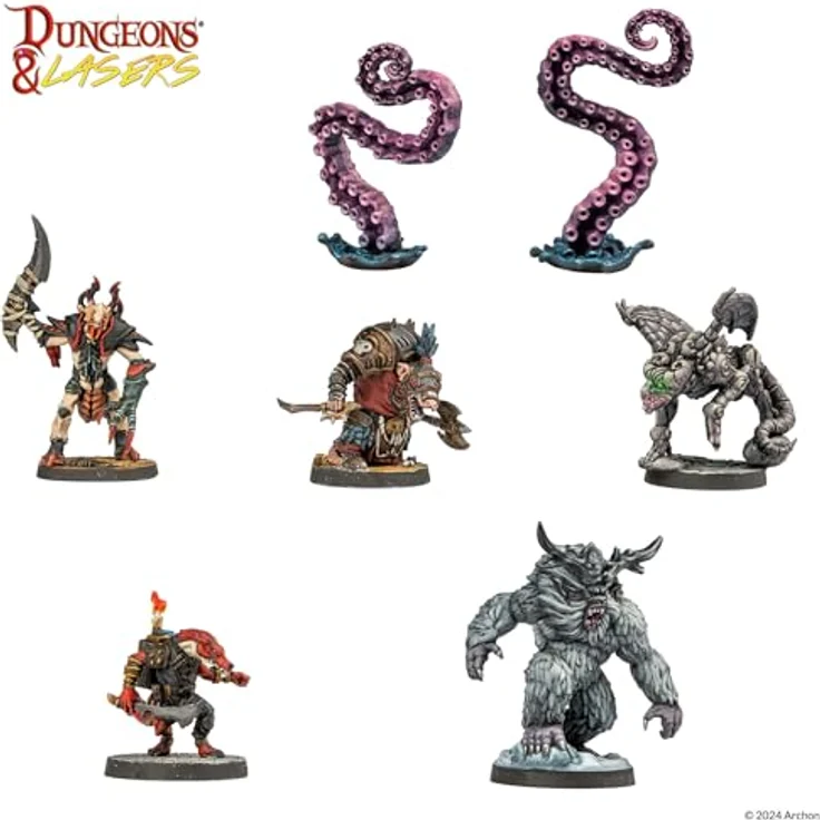 Archon Studio Dungeons & Lasers - Deuslair - Deceptive Encounters, 16 unbemalte Miniaturen mit Montagezubehör – Bild 4