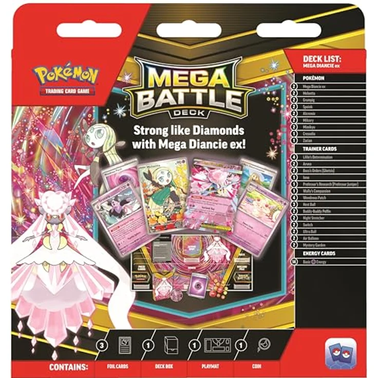 Nintendo Pokémon-Sammelkartenspiel: Mega-Battle-Deck – Mega-Gengar EX / Mega-Diancie EX, 60 spielbare Karten mit Zubehör und Online-Code – Bild 4