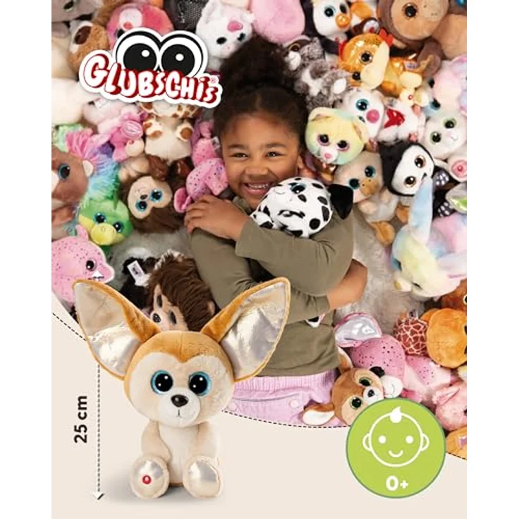 NICI GLUBSCHIS Wüstenfuchs Fenfen, Kuscheltier 25cm aus braunem Plüsch, niedlich zum Kuscheln und Spielen, ideale Geschenkidee - 61781 – Bild 2