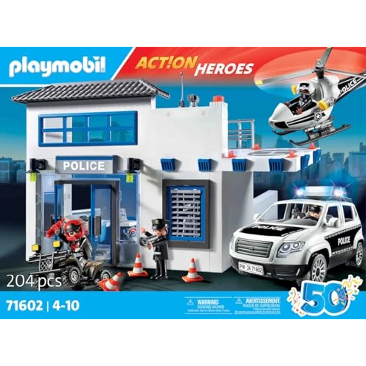 Playmobil® Polizeistation (71602), Action Heroes, 50 Jahre Konstruktions-Spielset, (204 St) – Bild 4