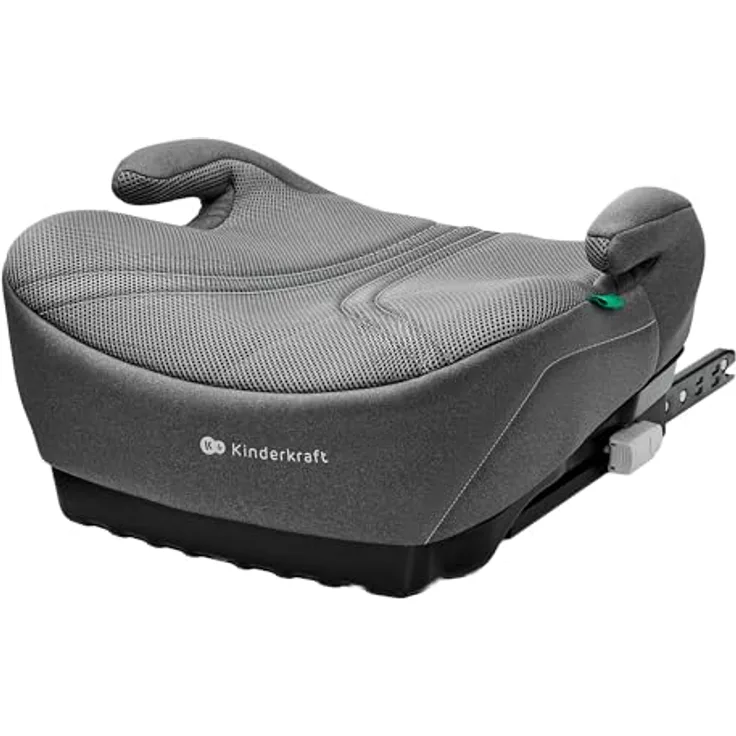 KinderKraft I-Boost 2 Pro, Autokindersitz in Grau mit sicherer Befestigung und ergonomischem Design