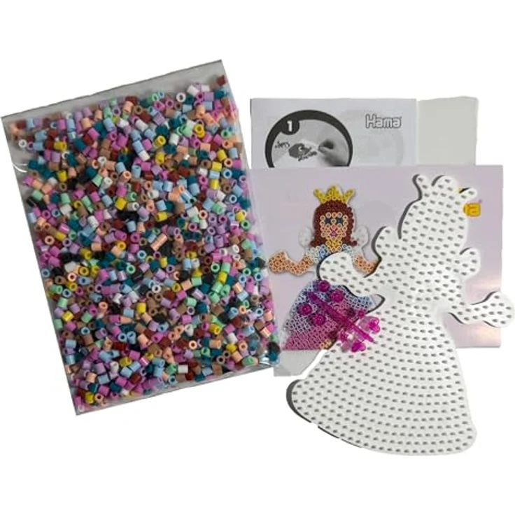 Dan Import Hama Bügelperlen Midi, Prinzessin und Meerjungfrau, 2000 Stück, Bastelset für Kinder – Bild 4