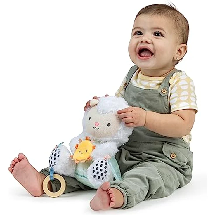 INGENUITY Calm Springs Activity Pal Sheppy, kuscheliges Plüschtier mit Beissring, geschlechtsneutral, für 0-36 Monate – Bild 2