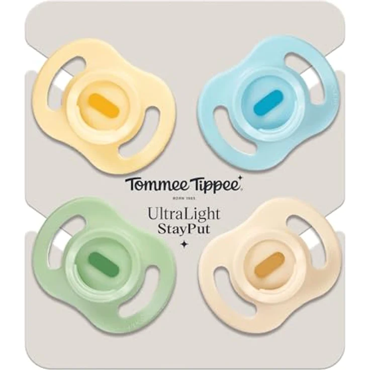 Tommee Tippee Ultraleichter StayPut Schnuller, 4er-Pack, 0-6 Monate, einteiliges Silikondesign, kieferorthopädisch, bequeme Passform – Bild 2