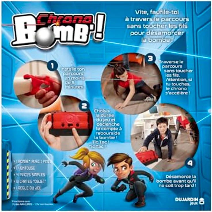 Jumbo Chrono Bomb 2024, Brettspiel für Geschicklichkeit und Flexibilität im Geheimagenten-Stil – Bild 4