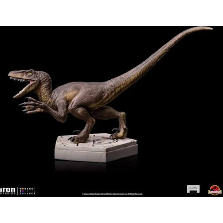 Iron Studios Jurassic World Velociraptor A Icons Statue, detailreiche Sammelfigur aus hochwertigem Resin, limitiert, 9 x 12,5 x 10 cm, inklusive Sammlerbox – Bild 6