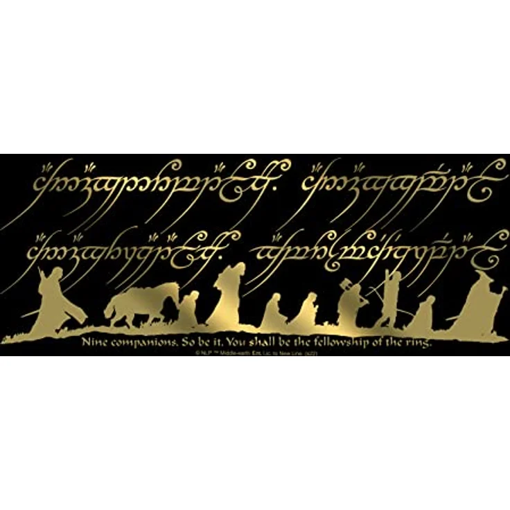 ABYSTYLE Lord of The Rings Federmappe Die Gemeinschaft des Ringes, hochwertiges Polyester-Einzelfach mit Reißverschluss, 20 cm x 10 cm x 5,5 cm – Bild 2