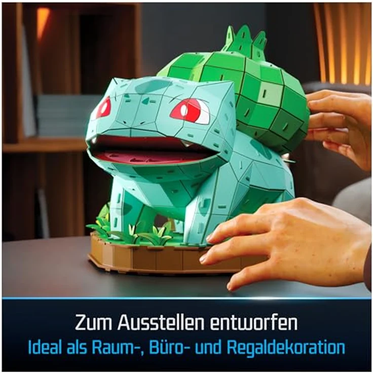 Spinmaster 3D-Puzzle 4D Build - Pokémon Bisasam, detailreicher 3D-Modellbausatz mit 195 stabilen Ausstanz-Teilen, 29 x 24 x 24 cm, empfohlen ab 12 Jahren – Bild 5