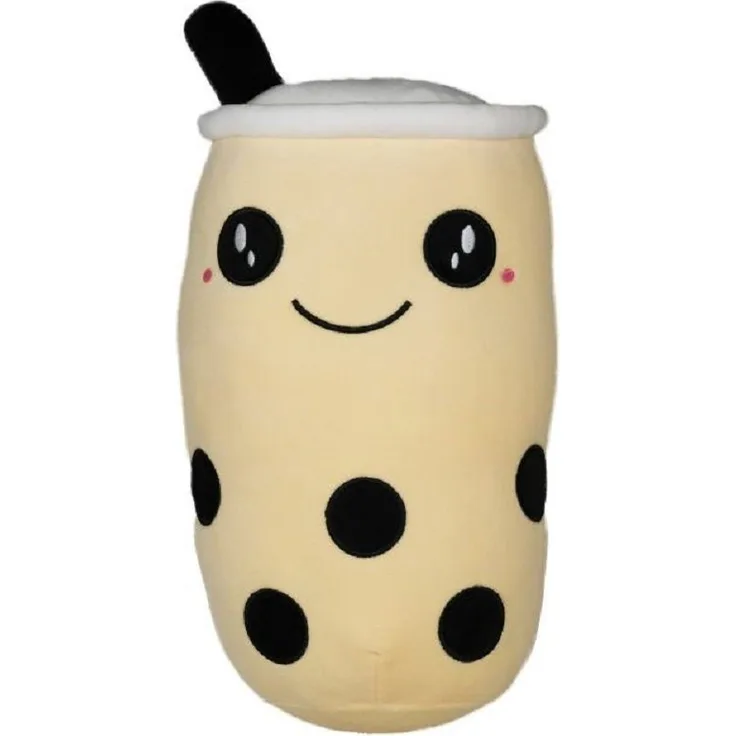 soma Kuscheltier Bubble Tea Plüschtier Boba Kuscheltier Weiche XXL 30 cm, super weicher Plüsch Stofftier für Kinder zum spielen - Beige
