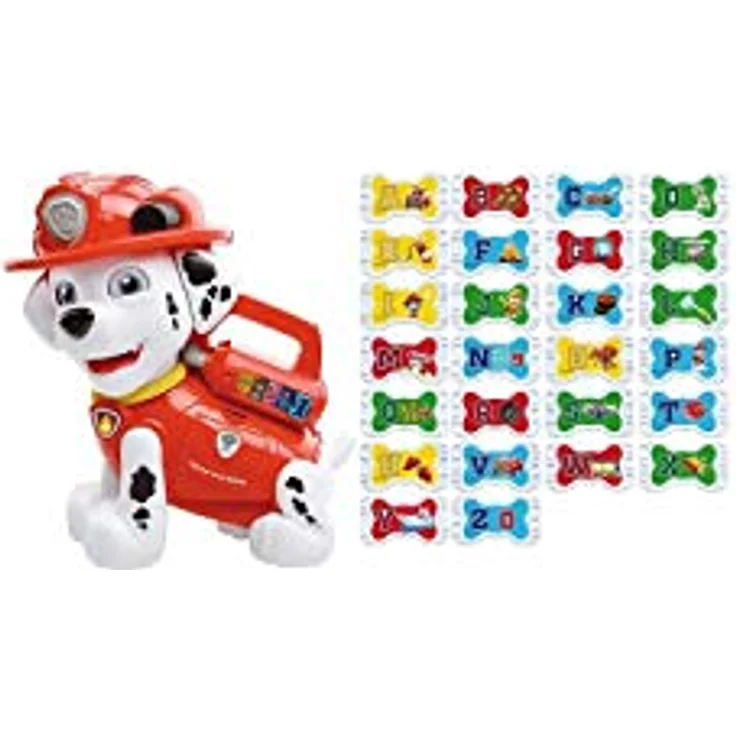 VTech Paw Patrol Fütter Mich Marshall, interaktives Lernspielzeug mit 26 Buchstabenknochen, französische Version – Bild 3