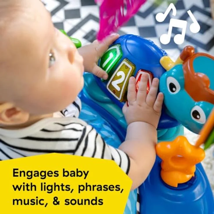 Baby Einstein, Neptune's Ocean Discovery Spring- und Spielcenter mit abnehmbare Spielzeuge, 360° drehba Hopser, Höhenverstellbar, Spricht 3 Sprachen, Babyspielzeug ab 6 Monaten – Bild 6