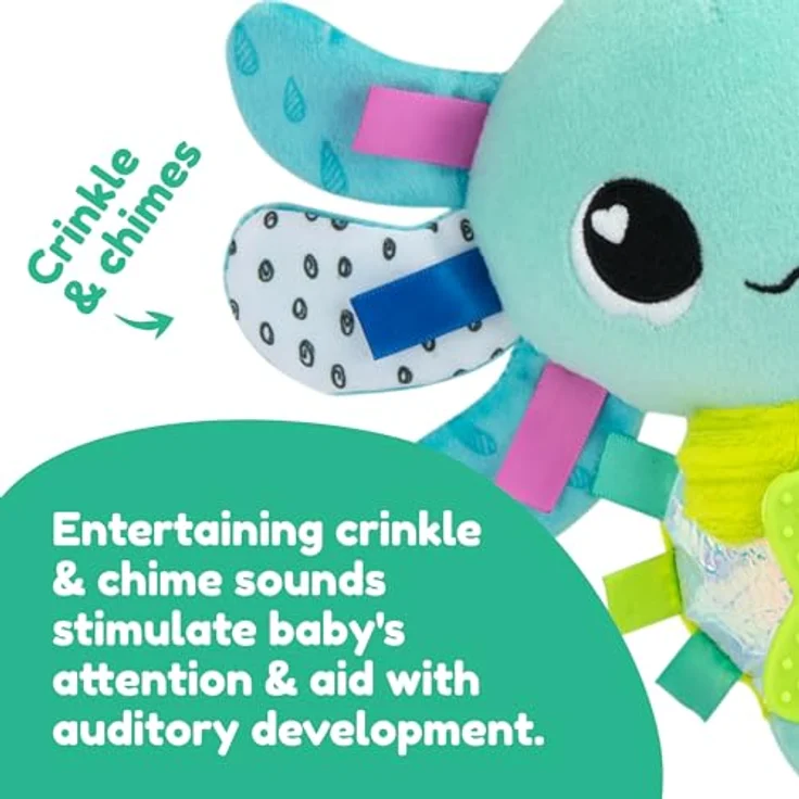 TOMY Lamaze Axolotl-Anhänger Artur L27497, Reisekuscheltier mit unterschiedlichen Texturen und Beißteilen – Bild 3
