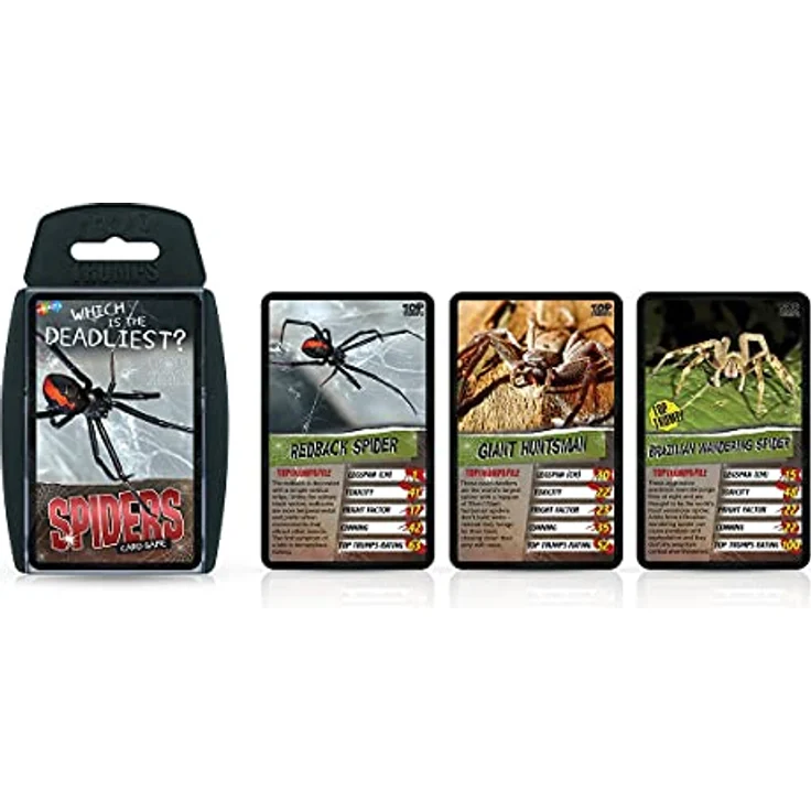Winning Moves Spiders Top Trumps Kartenspiel, Englisch-Version mit faszinierenden Spinnen-Fakten – Bild 6