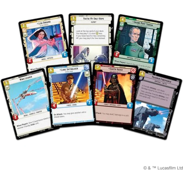 Fantasy Flight Games Star Wars: Unlimited – Spark of Rebellion Two-Player Starter - EN, Sammelkarte mit ikonischen Helden und Raumschiffen – Bild 4