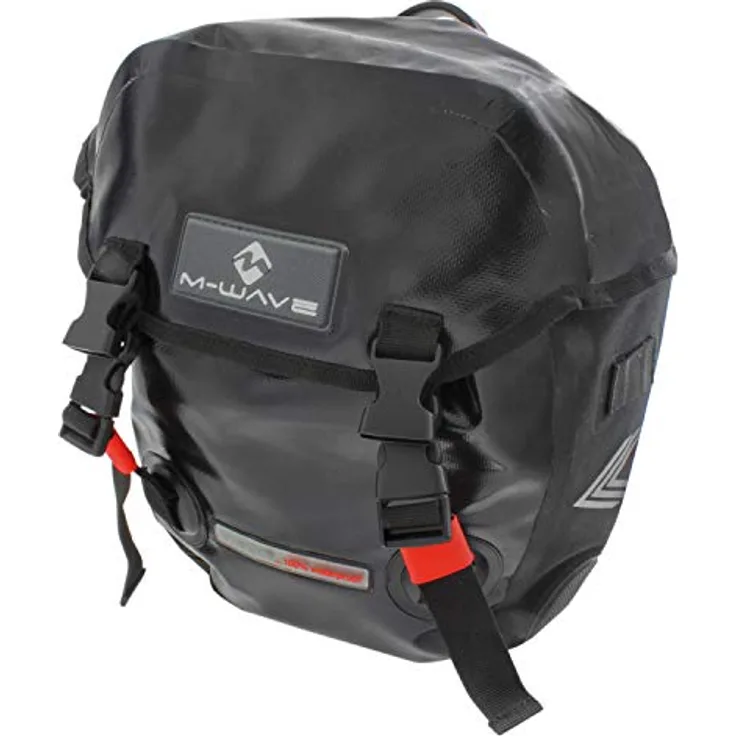 M-Wave Gepäckträgertasche Calgary, black (schwarz), 2 x 12,5 l